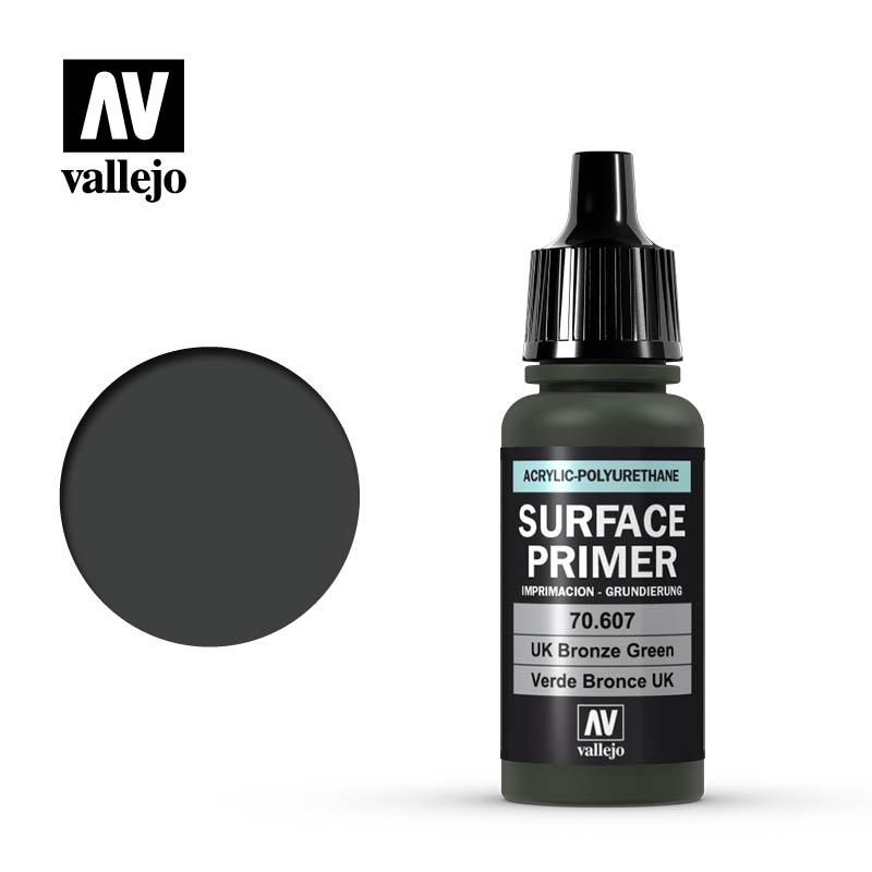 Vallejo Surface Primers: UK Bronze Green 200ml Bottle